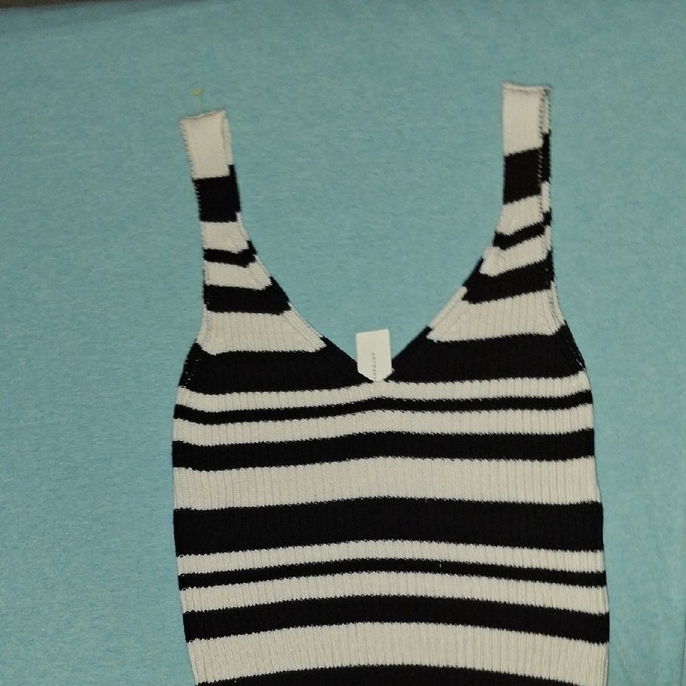 Anthropologie Maeve Black and White Knit Top